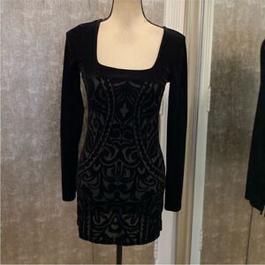 Free People Elegant Black Long Sleeve Dress, S